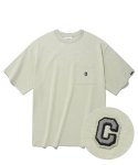 커버낫(COVERNAT) 슬럽 C 로고 와펜 포켓 티셔츠 민트