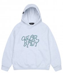 clear baby hoodie melange grey