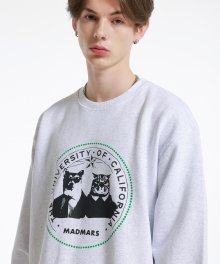 dog&cat sweatshirt melange grey