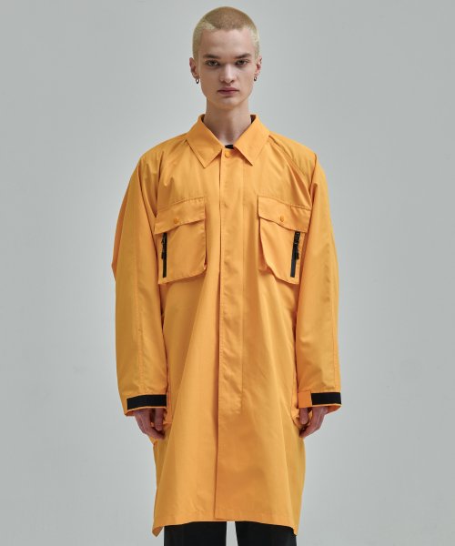 Легкое пальто с объемными карманами Yellow