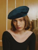 포에지담(POESIEDAME) [Let there be light] Velvet beret in blue