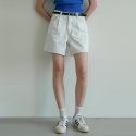 시야쥬(SIYAZU) SI JN 6030 color denim shorts_Ivory