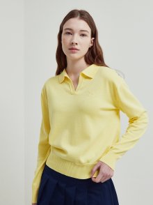 Collar Pull-Over Knit_Yellow