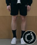 리플레이컨테이너(REPLAY CONTAINER) RC round logo sweat shorts (black)
