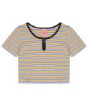 하이스쿨디스코(HIGH SCHOOL DISCO) Stripe crop t-shirt
