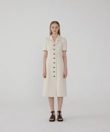 Classy Tweed Jacket Dress Natural ivory (JWDR2E904IV)