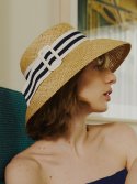 포에지담(POESIEDAME) [The shelter] raffia buckle beach hat