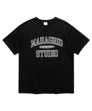 마하그리드(MAHAGRID) COLLEGE LOGO TEE BLACK/CHARCOAL(MG2BSMT536A) 상품 이미지