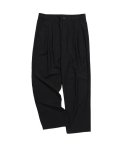 가먼트레이블(GARMENT LABLE) 3 Pleats Wide Trousers - Black