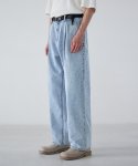 가먼트레이블(GARMENT LABLE) Proper Wide Denim Pants - Light Blue