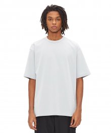 [수피마] 라이트터콰이즈블루 에센셜 세미 오버핏 반팔 티셔츠 IETS2E501T1