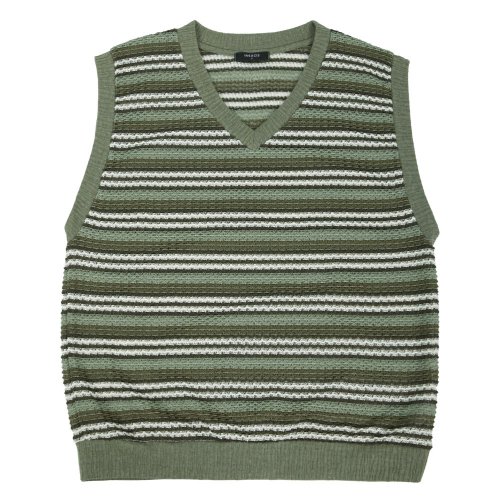 Ethnic вязаный жилет (Olive Green)