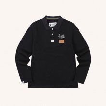 W LEATHER WAPPEN POINT LS POLO