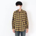 보이센트럴(BOY CENTRAL) Checkered Overfit Shirt  yellowmix
