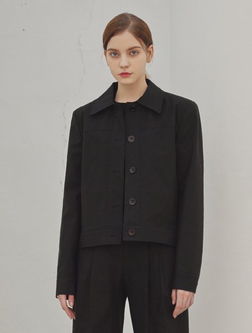 Medison воротник jacket_BLACK