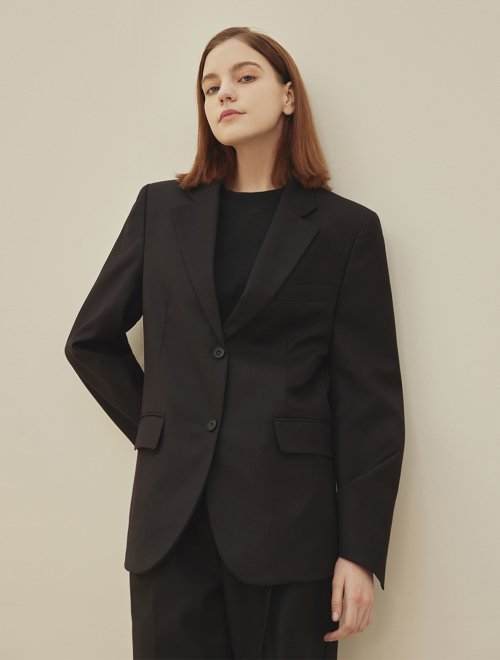 Rene basic blazer_BLACK