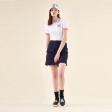 Big Pocket A-Line Skirt_Navy