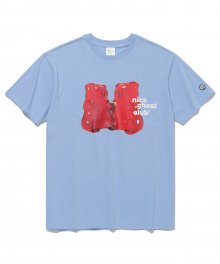3D 구미 베어 & 로고 티셔츠_블루(NG2CMUT528A)