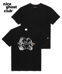 나이스고스트클럽(NICE GHOST CLUB) 버니베어 로고 티셔츠_블랙(NG2CMUT537A)