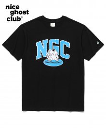 버니베어 컬리지 로고 티셔츠_블랙(NG2CMUT538A)