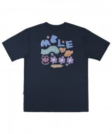 Paint MBLE 오버핏 반팔 티셔츠 AS904 (네이비)