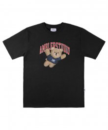 Superman Bear 오버핏 반팔 티셔츠 AS918 (블랙)