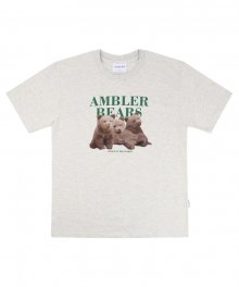 Three Bears 오버핏 반팔 티셔츠 AS919 (오트밀)