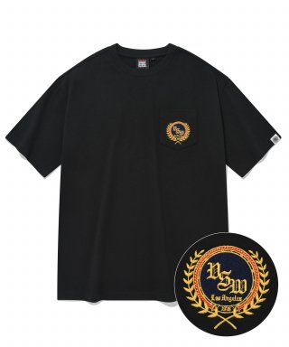 비전스트릿웨어(VISION STREETWEAR) VSW Emblem T-Shirts Black 상품 이미지