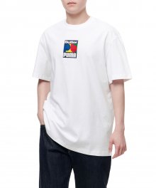 푸마Ⅹ버터굿즈 그래픽 반소매 티셔츠 - 화이트 / 534058-02