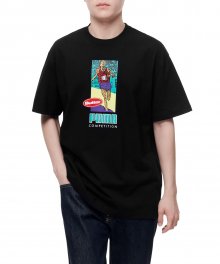 푸마Ⅹ버터굿즈 그래픽 반소매 티셔츠 - 블랙 / 534058-51