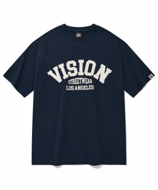 비전스트릿웨어(VISION STREETWEAR) VSW Arch Logo T-Shirts Navy 상품 이미지