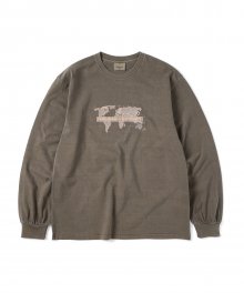 World Map L/S Tee Brown