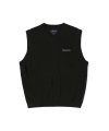 (SS22) T-Logo Knit Vest Black