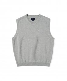 (SS22) T-Logo Knit Vest Grey