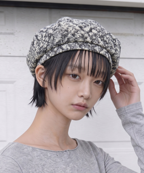 스모그 자가드 패턴 빈티지 무드 베레모 BREAD BERET / SMOG JACQUARD / GRAY