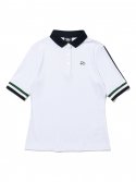 투에니스홀(20TH HOLE) 골지 YOKO 소매 포인트 여성 티셔츠 [WHITE]