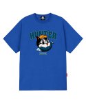 트립션() HUNTER CAT GRAPHIC 티셔츠 - 블루