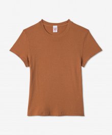 여성 90S 베이비 반소매 티셔츠 - 테라코타 / 024R2W9BTTERRACOTA