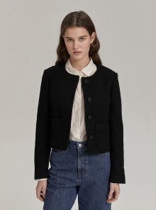 bland tweed jacket black