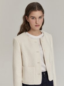 bland tweed jacket ivory