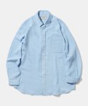 다이아몬드 레이라(DIAMOND LAYLA) [DIAMOND LAYLA X ANOBLIR] Semi-overfit Solid Shirt DA01 Sky Blue