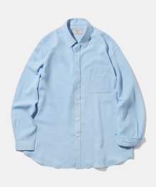 [DIAMOND LAYLA X ANOBLIR] Semi-overfit Solid Shirt DA01 Sky Blue