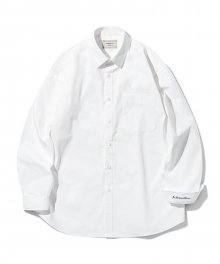 [DIAMOND LAYLA X ANOBLIR] Semi-overfit Cotton Shirt DA03 White
