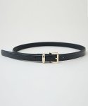 링서울(LINGSEOUL) [선물옵션] eco leather square buckle belt-gold