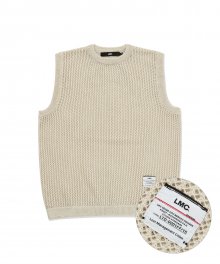 LMC MESH KNIT VEST cream