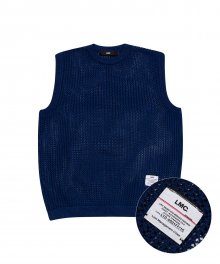 LMC MESH KNIT VEST navy