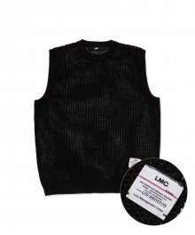 LMC MESH KNIT VEST black