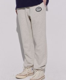 CIRCLE SWEATPANTS (MELANGE IVORY)