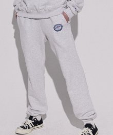 CIRCLE SWEATPANTS (MELANGE WHITE)