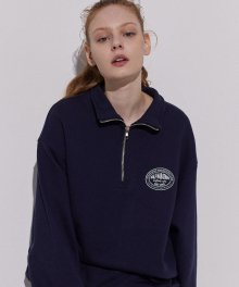 CIRCLE HALF ZIP-UP (NAVY)